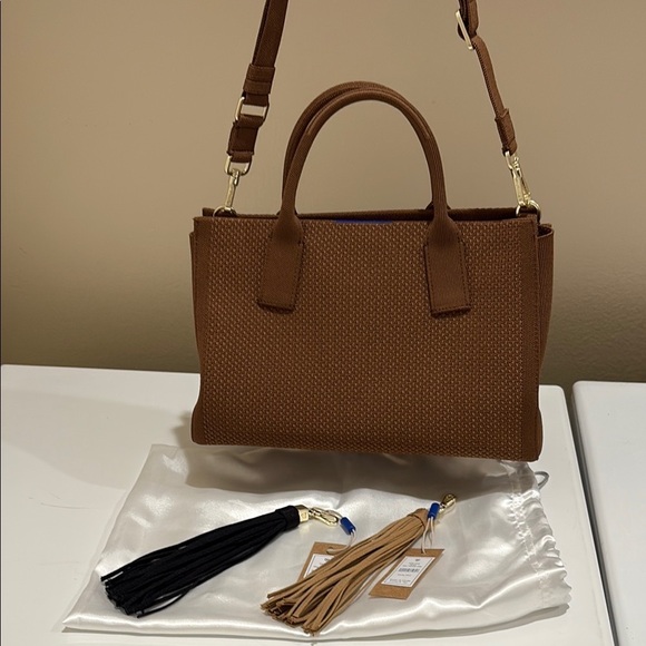 ⭐️Rothy’s Brown Crossbody/Satchel Bag—GORGEOUS!! Two Tassles—New With Tags! - Picture 3 of 15